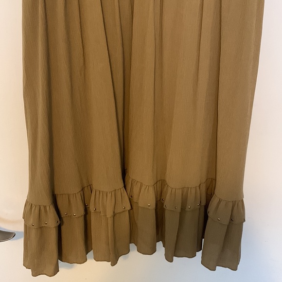 Zara army green dress size large. Studded details. - Picture 5 of 6